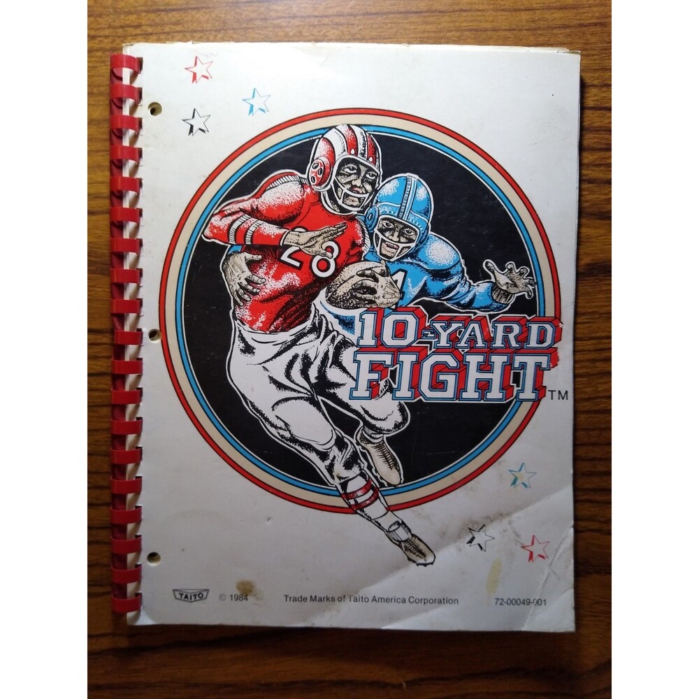 Taito 10 Yard Fight Arcade MANUAL Original 1984 Video Arcade Game Service Info